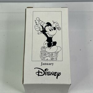 Disney Mickey Mouse~ January Trinket Hinged Porcelain Box~In Box
